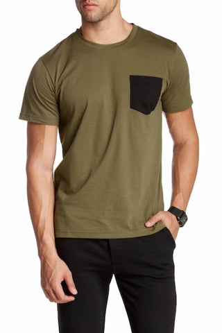 Oxymoron Olive Pretty Ugly Pocket Tee