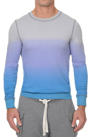 2(X)IST Directoire-Blue/Spectrum Dip-Dyed Crew-Neck Pullover