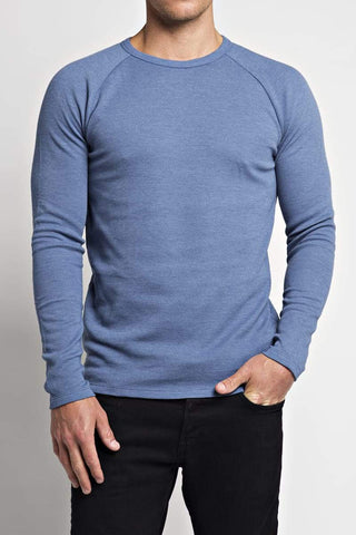 Trend Blue Waffle Henley