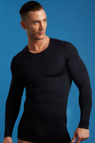 Undergear Shape Enhancer Black Long Sleeve Tee