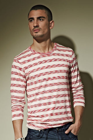 P.O.V. Red & Purple Striped Crew-Neck Tee