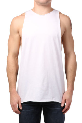 Y.M.L.A. White Split Muscle Tank