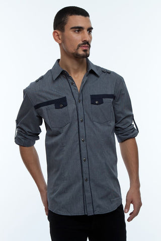 Young Republic Navy & White Hayden Button-Up