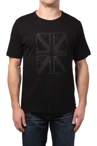 Smash Black Safety-Pin British Flag Tee