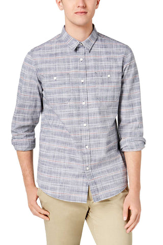 American Rag Blue Combo Culkin Striped Shirt