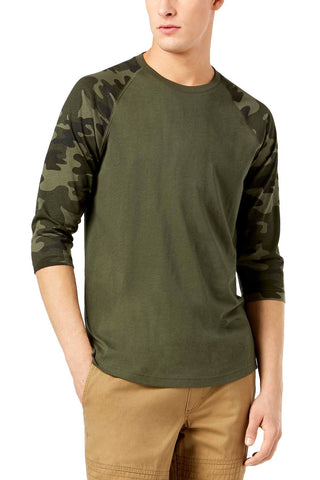 American Rag Forest Night/Camo Raglan Sleeve T-Shirt