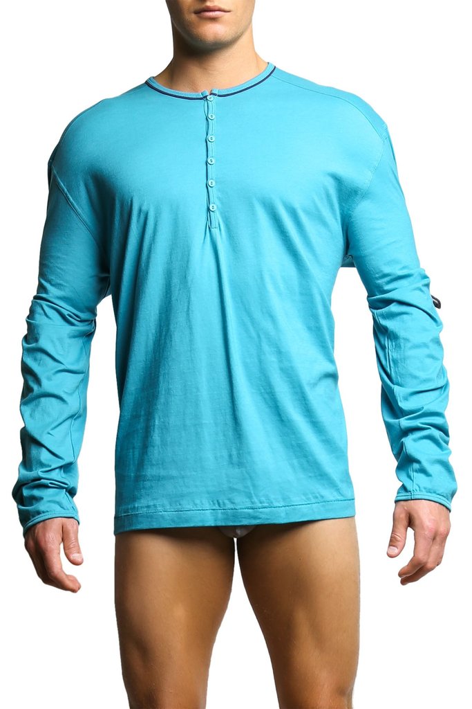 C-IN2 Teal Pop Color Henley