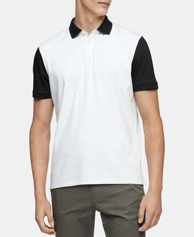 Calvin Klein Contrast Cotton Polo White