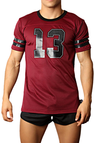 CellBlock 13 Burgundy Tailback Jersey Top