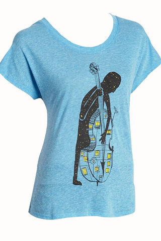 Choke Light-Blue Cello-City Dolman Tee