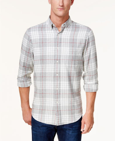 Club Room Flannel Shirt Grey Heath