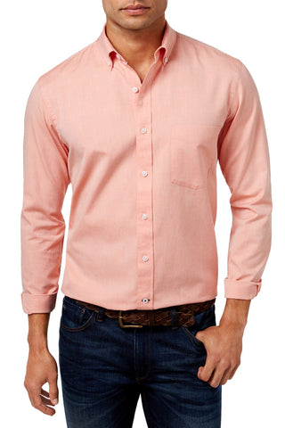 Club Room Roasted Pumpkin Long Sleeve Oxford Shirt