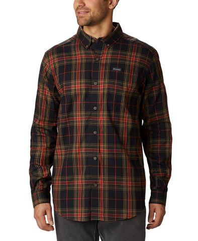 Columbia Rapid Rivers Ii Long Sleeve Shirt Carnelian Red Traditional Plaid