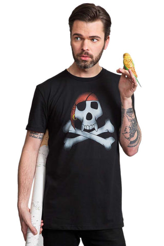 Headline Black Skull & Bones Tee