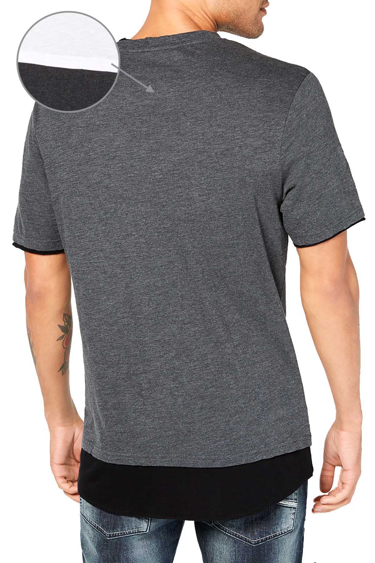 INC International Concepts Pure White Colorblocked Layered-Look T-Shirt