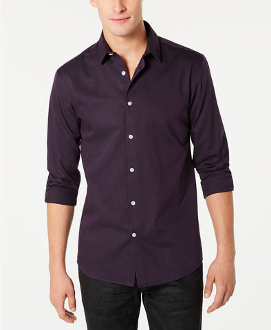 Inc International Concepts Kurt Non-iron Shirt  Grape Rioja