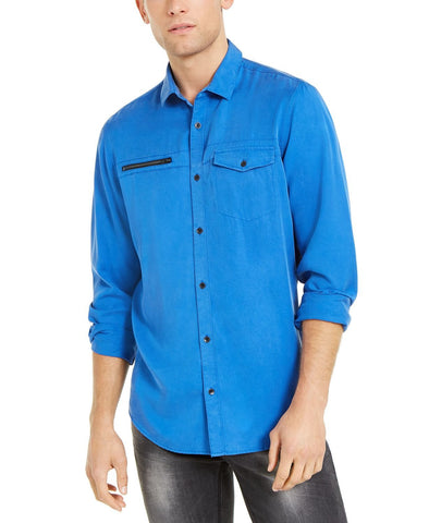 Inc International Concepts Lyocell Shirt  Dark Blue