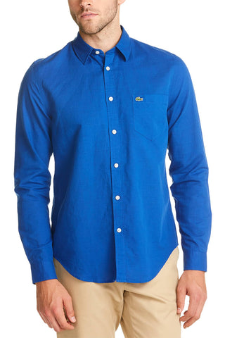 Lacoste Steamer Blue Flastaff Point Collar Shirt