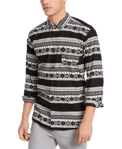 Levi's Norte Regular-fit Geo-stripe Shirt Caviar