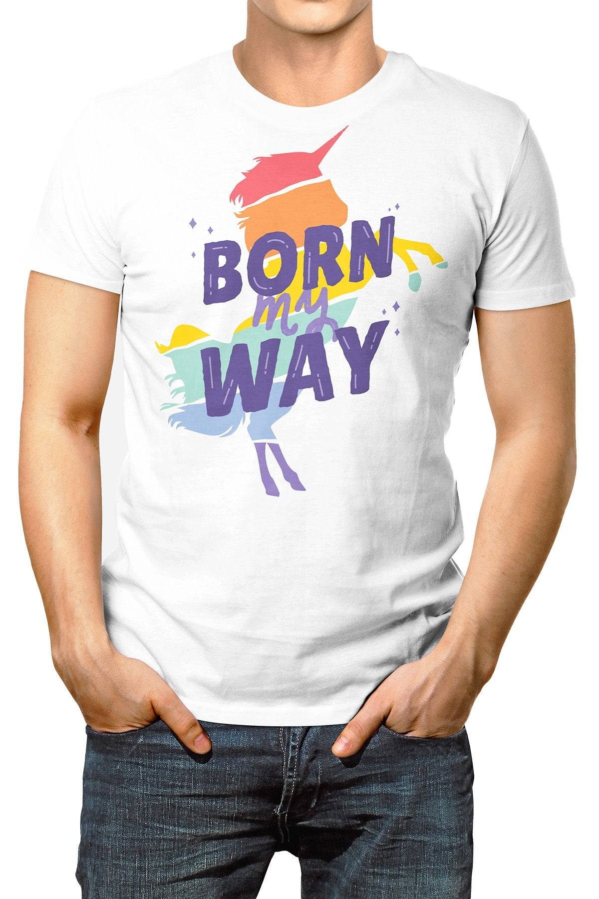 LowTee Born My Way Unicorn T-Shirt