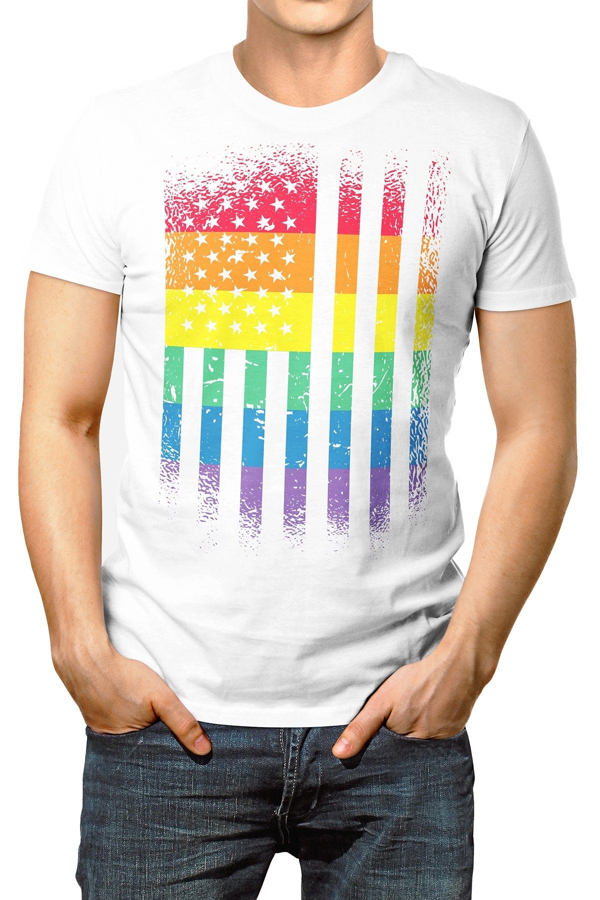 LowTee Vintage Rainbow Flag T-Shirt
