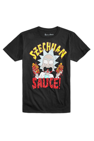 New World Black Rick & Morty Szechuan Sauce Graphic Print T-Shirt