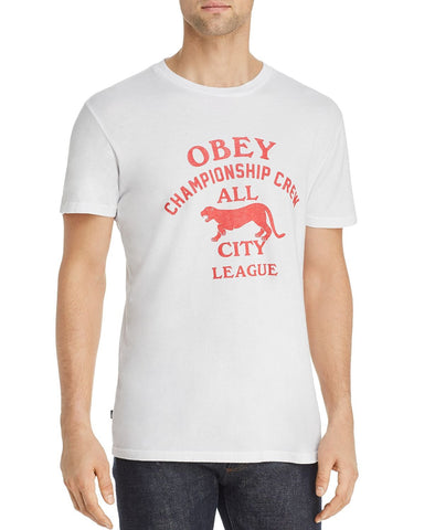 Obey All City Panther Graphic Tee White