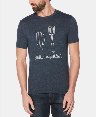 Original Penguin Chillin' N Grillin' Graphic T-shirt Dark Sapphire