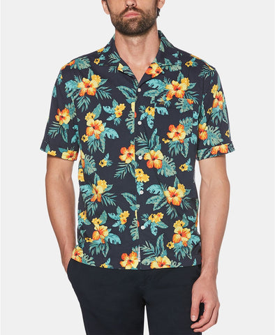 Original Penguin Floral Graphic Shirt Dark Sapphire