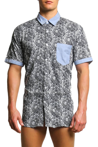 Oxymoron Blue Happily Marrie Button-Up