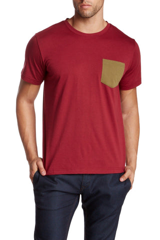 Oxymoron Maroon Pretty Ugly Pocket Tee