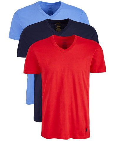 Polo Ralph Lauren Wicking V Neck 3-Pack Red/Blue/Navy