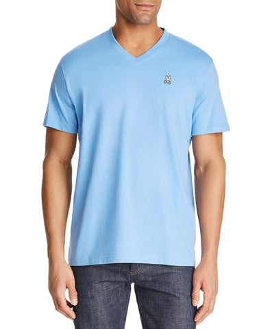 Psycho Bunny Classic V-neck Tee Cornflower