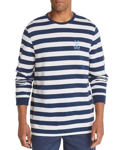 Psycho Bunny Long Sleeve Tee / White Stripe