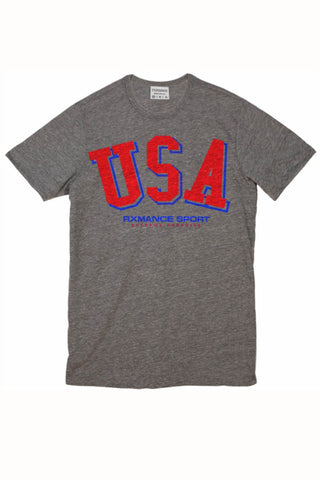 Rxmance Grey USA Crew Tee