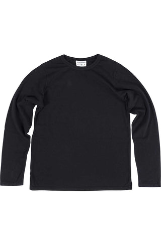 Rxmance Unisex Black Loose-Knit Long-Sleeve Tee Shirt