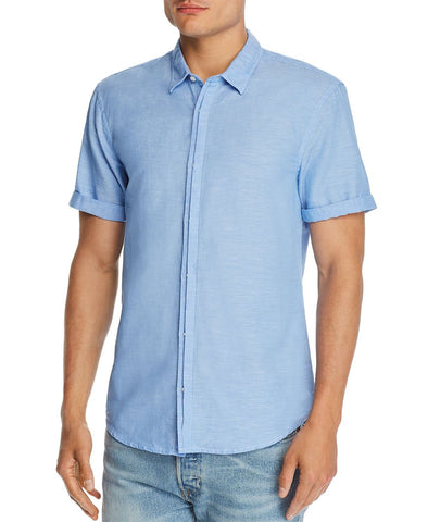 Scotch & Soda Blue Linen Short Sleeve