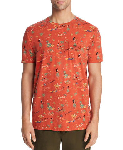 Scotch & Soda Summer Hawaii-print Tee Orange