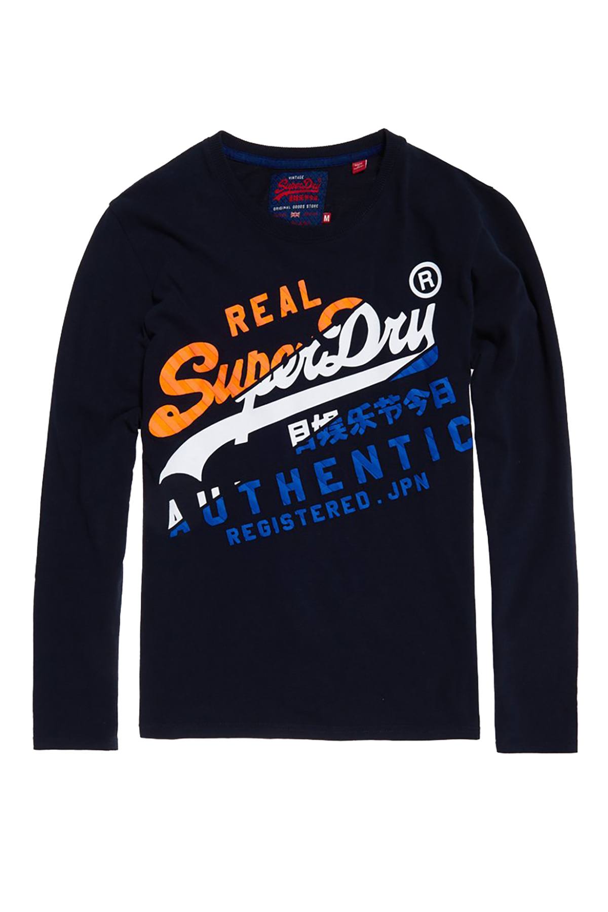 SuperDry Eclipse-Navy Vintage Authentic XL Long-Sleeve T-Shirt