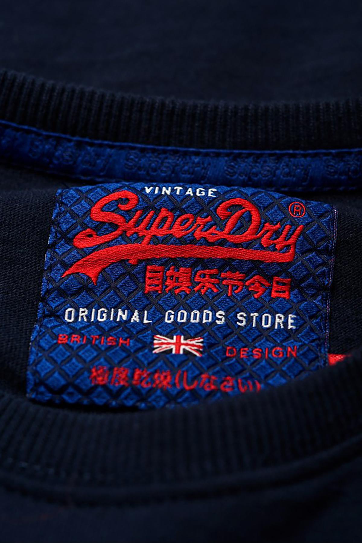 SuperDry Eclipse-Navy Vintage Authentic XL Long-Sleeve T-Shirt