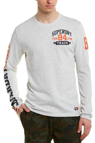 SuperDry Ice Yarn-Dye Track/Field Long-Sleeve T-Shirt