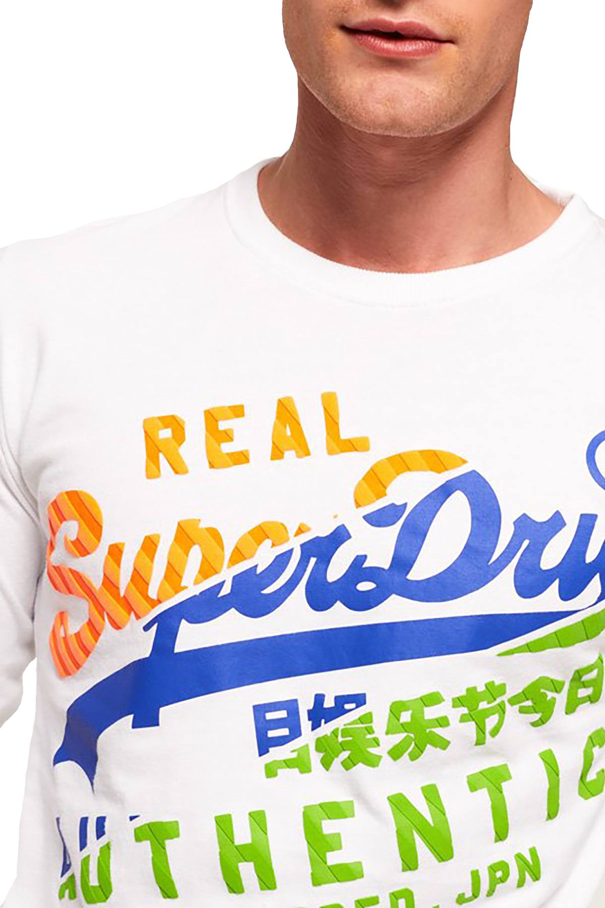 SuperDry Optic-White Vintage Authentic XL Long-Sleeve T-Shirt