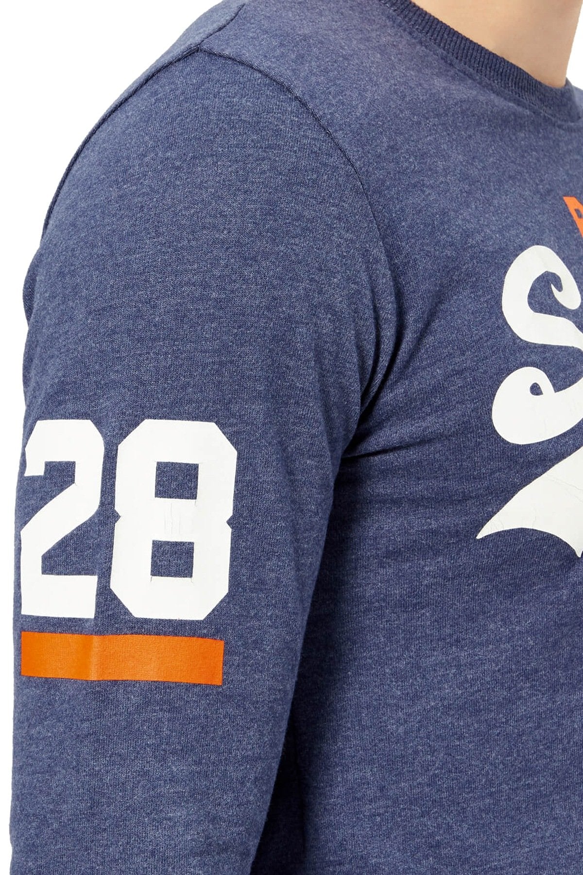 SuperDry Princedom-Blue Marl Vintage Logo Duo Long-Sleeve T-Shirt