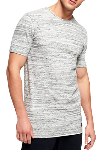 SuperDry Silver-Gravel-Grit Dry Originals Longline T-Shirt