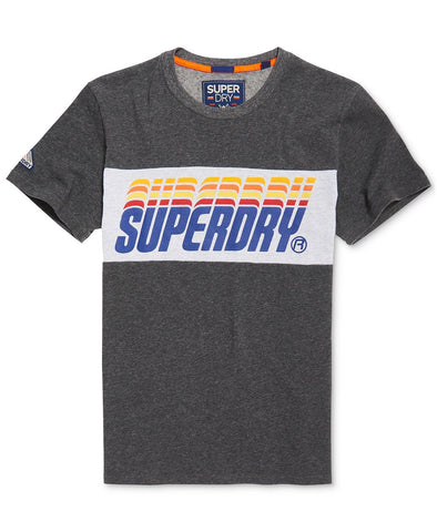 Superdry Triple Logo T Shirt / Charcoal Birdseye