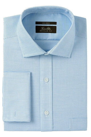 Tasso Elba Aqua Non Iron Button Up Dress Shirt