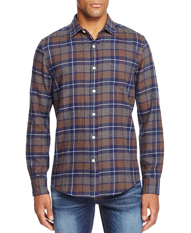 The Men's Store Plaid Flannel Button Down / Grey