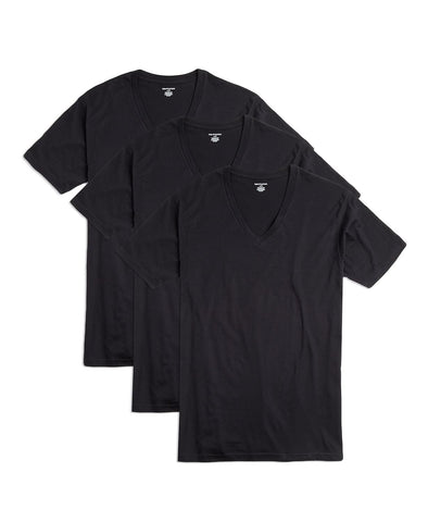 The Men's Store V Neck Tee 3 Pack / Black