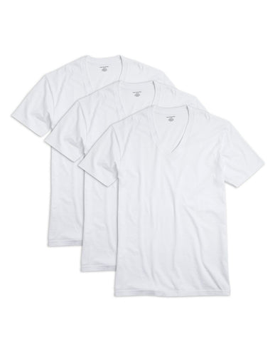 The Men's Store V Neck Tee 3 Pack / White