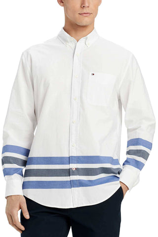 Tommy Hilfiger Bright White Copper Stripe Shirt